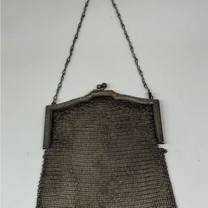 Antique sterling silver mash ladies' hand purse, bag